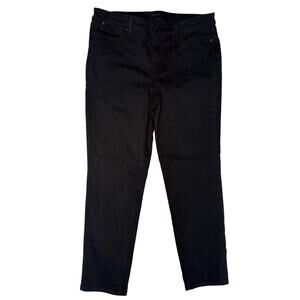 Talbots Slim Ankle Jean‎ 14 Stretch Black Goth Tailored Soft Casual